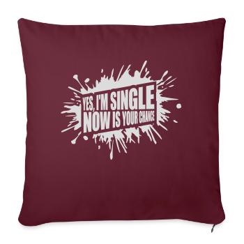 célibataire maintenant votre chance - Housse de coussin décorative 45 x 45 cm - bordeaux - Devant