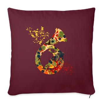 français corne e 41 - Housse de coussin décorative 45 x 45 cm - bordeaux - Devant