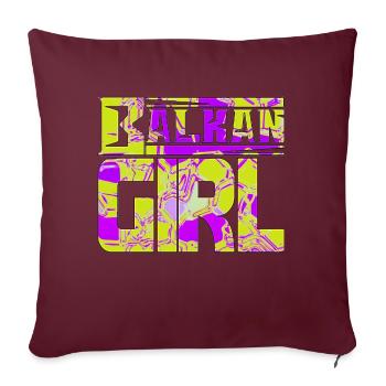 Balkans Croatie Bosnie Serbie juge exyu boy girl - Housse de coussin décorative 45 x 45 cm - bordeaux - Devant