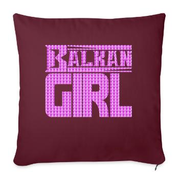 Balkans Croatie Bosnie Serbie juge exyu boy girl - Housse de coussin décorative 45 x 45 cm - bordeaux - Devant