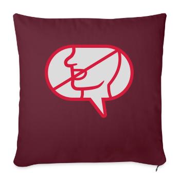 Ne pas communiquer l’icône bulle de dialogue - Housse de coussin décorative 45 x 45 cm - bordeaux - Devant