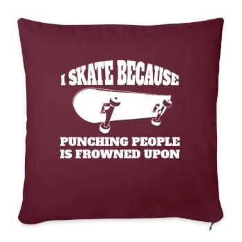Skateboard Skating Skate Fan Skater Skateboarding - Sofa pillowcase 17,3'' x 17,3'' (45 x 45 cm) - burgundy - Front