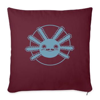 Axolotl Moustachu - Housse de coussin décorative 45 x 45 cm - bordeaux - Devant