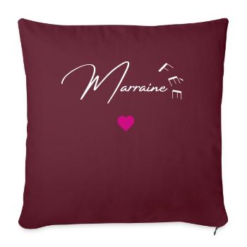 Fée marraine - Housse de coussin décorative 45 x 45 cm - bordeaux - Devant