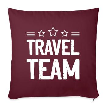 Équipe de voyage Vacances de voyage - Housse de coussin décorative 45 x 45 cm - bordeaux - Devant