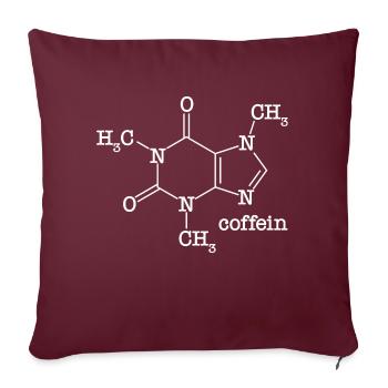 caféine - Housse de coussin décorative 45 x 45 cm - bordeaux - Devant