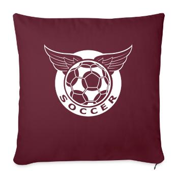 Fußball Soccer - Sofa pillowcase 17,3'' x 17,3'' (45 x 45 cm) - burgundy - Front