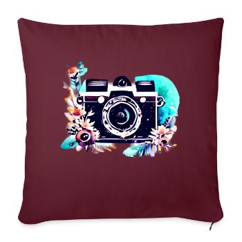 Photographe Appareil photo Photographes Photographie drôle - Housse de coussin décorative 45 x 45 cm - bordeaux - Devant