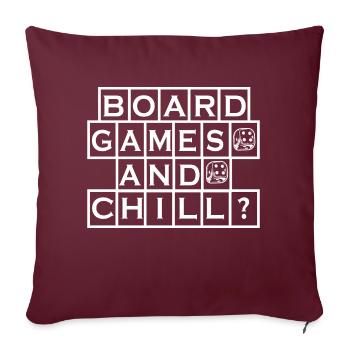 Boardgame Chess Backgammon Game Night - Sofa pillowcase 17,3'' x 17,3'' (45 x 45 cm) - burgundy - Front