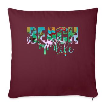 Dubrovnik croatie hrvatska zrce beach party exyu - Housse de coussin décorative 45 x 45 cm - bordeaux - Devant