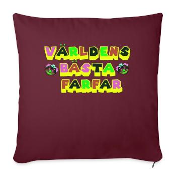 Bestgrand-mère grand-mère grand-père grand-père famille d’anniversaire - Housse de coussin décorative 45 x 45 cm - bordeaux - Devant