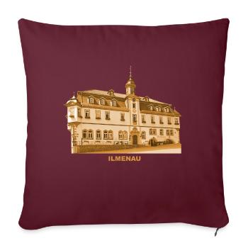 Ilmenau Rathaus Ilm Goethe Thuringen - Housse de coussin décorative 45 x 45 cm - bordeaux - Devant