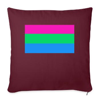 Fierté polysexuelle - Housse de coussin décorative 45 x 45 cm - bordeaux - Devant
