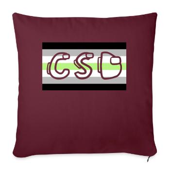 Fierté agenre CSD - Housse de coussin décorative 45 x 45 cm - bordeaux - Devant