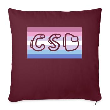 bigender pride CSD - Sofakissenbezug 45 x 45 cm - Burgunderrot - Vorne