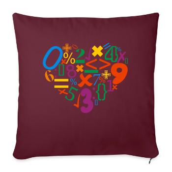 MATEMATIK - Sofakissenbezug 45 x 45 cm - Burgunderrot - Vorne