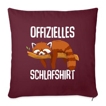 Chemise de nuit officielle Red Panda - Housse de coussin décorative 45 x 45 cm - bordeaux - Devant