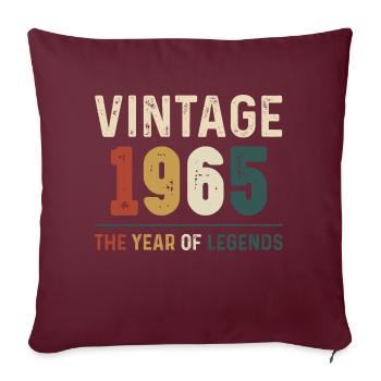 59 Jahre alter Jahrgang 1965 Geschenke zum 59. Geburtstag - Sofakissenbezug 45 x 45 cm - Burgunderrot - Vorne