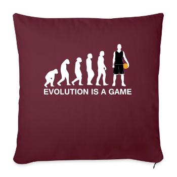 Basket-ball - Housse de coussin décorative 45 x 45 cm - bordeaux - Devant