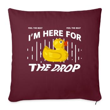 Je suis ici pour les canards de la musique - Housse de coussin décorative 45 x 45 cm - bordeaux - Devant