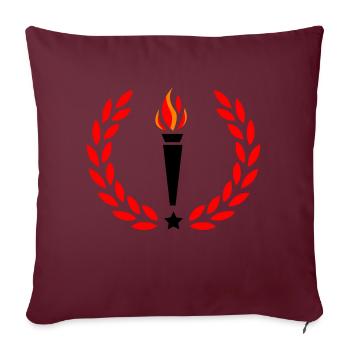 Feuer Fackel - Sofakissenbezug 45 x 45 cm - Burgunderrot - Vorne