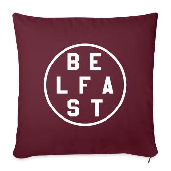Trèfle irlandais emblématique de Dublin de Belfast - Housse de coussin décorative 45 x 45 cm - bordeaux - Devant