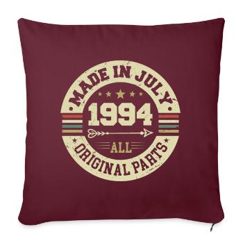 Juillet 1994 Cadeau d’anniversaire 1994 I Made in July - Housse de coussin décorative 45 x 45 cm - bordeaux - Devant