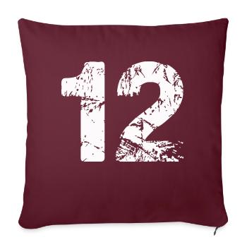 12 - Sofakissenbezug 45 x 45 cm - Burgunderrot - Vorne