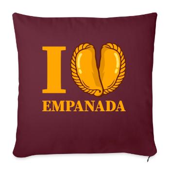 J’adore la cuisine hispanique sud-américaine Empanada - Housse de coussin décorative 45 x 45 cm - bordeaux - Devant