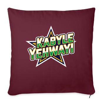 Kabyle Yehwayi (Kabyle Bien Fait, Je Le Veux) - Housse de coussin décorative 45 x 45 cm - bordeaux - Devant