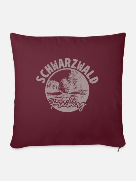 SCHWARZBALD-FREIBURG - Sofakissenbezug 45 x 45 cm - Burgunderrot