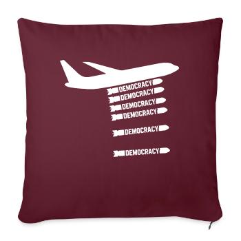 Democracy Freedom - Sofa pillowcase 17,3'' x 17,3'' (45 x 45 cm) - burgundy - Front