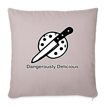 Cookie et couteau - Un design dangereusement délicieux - Housse de coussin décorative 45 x 45 cm - taupe clair - Devant