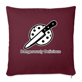 Cookie et couteau - Un design dangereusement délicieux - Housse de coussin décorative 45 x 45 cm - bordeaux - Devant