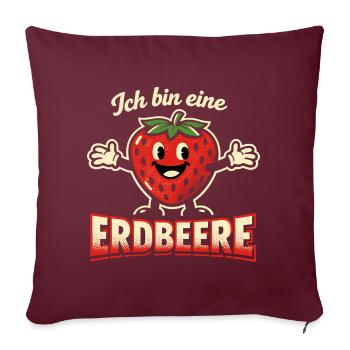 Strawberry Costume Fruit Carnival Gift - Sofa pillowcase 17,3'' x 17,3'' (45 x 45 cm) - burgundy - Front