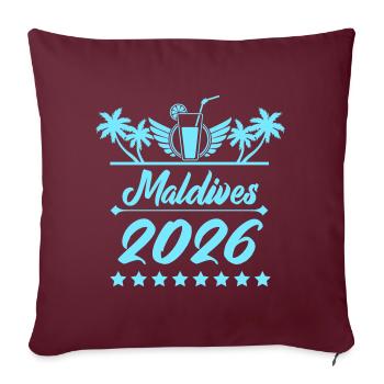 Maldives 2026 Beach Dream - Sofa pillowcase 17,3'' x 17,3'' (45 x 45 cm) - burgundy - Front