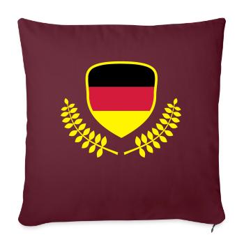 Deutschland Wappen Schild schwarz rot gold gelb - Sofakissenbezug 45 x 45 cm - Burgunderrot - Vorne