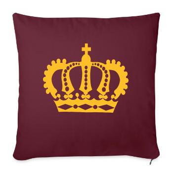 Crown Winner King Queen Princess - Housse de coussin décorative 45 x 45 cm - bordeaux - Devant