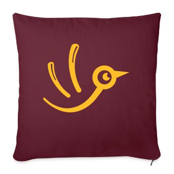 Little Bird - Sofa pillowcase 17,3'' x 17,3'' (45 x 45 cm) - burgundy - Front