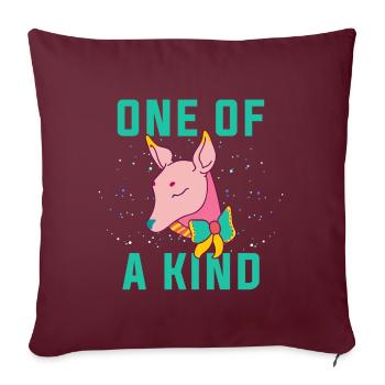 Unique en son genre. Unique Dow.Magical Gifts.Deer.Foal - Housse de coussin décorative 45 x 45 cm - bordeaux - Devant