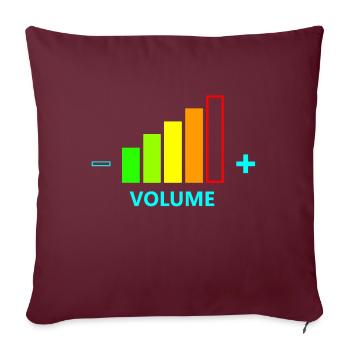 VOLUME UP MEN - Housse de coussin décorative 45 x 45 cm - bordeaux - Devant