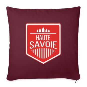 Haute Savoie Blason - Housse de coussin décorative 45 x 45 cm - bordeaux - Devant