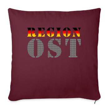 Région de l'Est (Allemagne de l'Est) - Housse de coussin décorative 45 x 45 cm - bordeaux - Devant