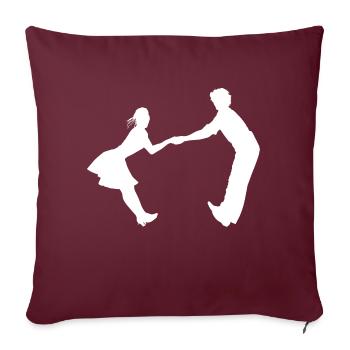 Danse danse couple musique danse musique - Housse de coussin décorative 45 x 45 cm - bordeaux - Devant