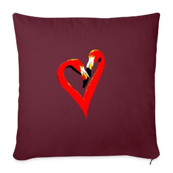 amour - Housse de coussin décorative 45 x 45 cm - bordeaux - Devant