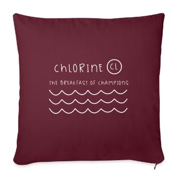 T-shirt de bain et nageur - Housse de coussin décorative 45 x 45 cm - bordeaux - Devant