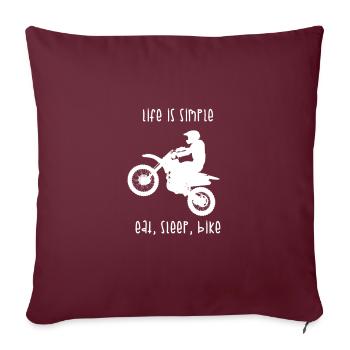 Motocross - Sofakissenbezug 45 x 45 cm - Burgunderrot - Vorne
