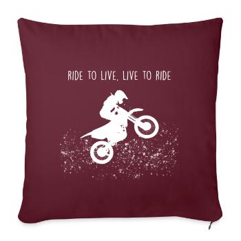 Motocross - Sofakissenbezug 45 x 45 cm - Burgunderrot - Vorne