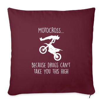 Motocross - Sofakissenbezug 45 x 45 cm - Burgunderrot - Vorne