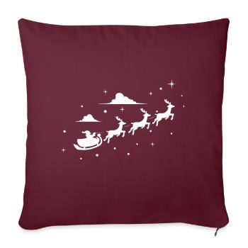 Le Père Noël - Housse de coussin décorative 45 x 45 cm - bordeaux - Devant